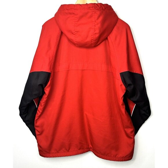Brooks Matrix Jacket Mens Full Zip Softshell Hooded Fleece Lined Red Size Large - Picture 2 of 16